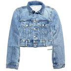 KHAITE Womens Rizzo Cropped Denim Jean Jacket Bryce Light Blue XS (MSRP $820)