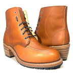 RED WING Womens Clara Block Heel Lace Up Boots Oro Legacy Brown (MSRP $360)