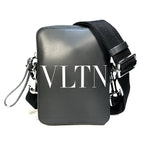 VALENTINO Garavani VLTN Leather Small Crossbody Shoulder Bag Black (MSRP $980)