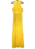 VERONICA BEARD Florencia Sleeveless Silk Maxi Dress Canary Yellow (MSRP $698)