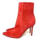 VERONICA BEARD Wonder Woman Lisa Suede Leather Heel Boots Red (MSRP $498)