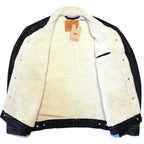 LEVIS Mens Recycled Sherpa Jacket Denim Jean Trucker Jacket Dark Grey L