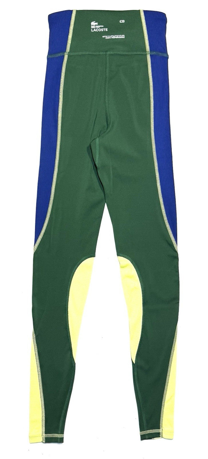 LACOSTE Sport Womens Tight Fit Croc Color Block Leggings Green XS (MSRP $120)