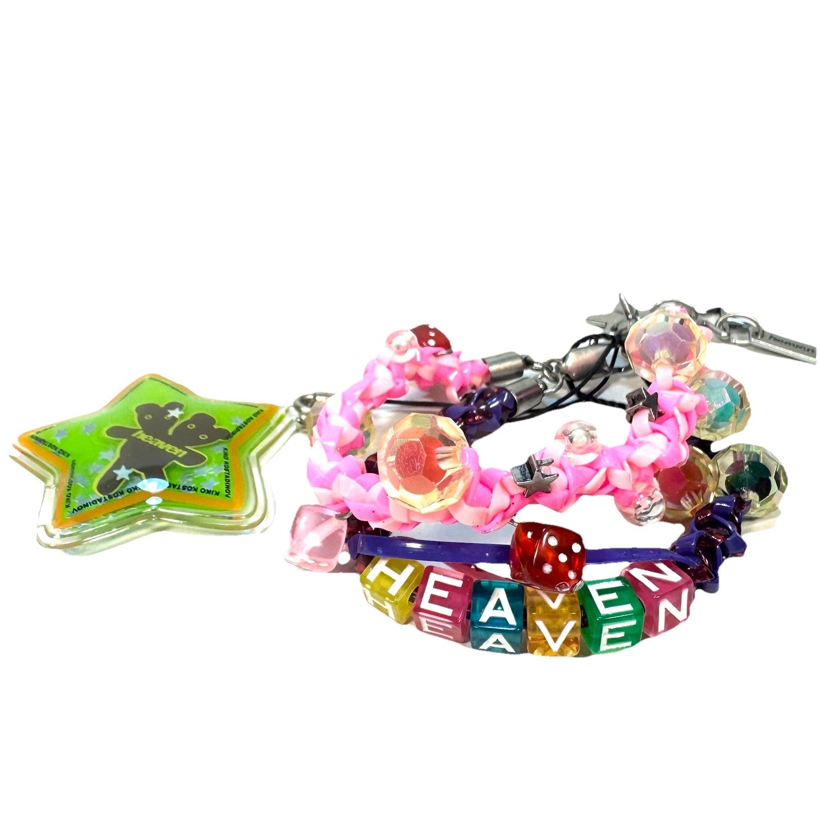 MARC JACOBS Heaven Kiko Kostadinov Macrame Beaded Charm Bracelet (MSRP $95)