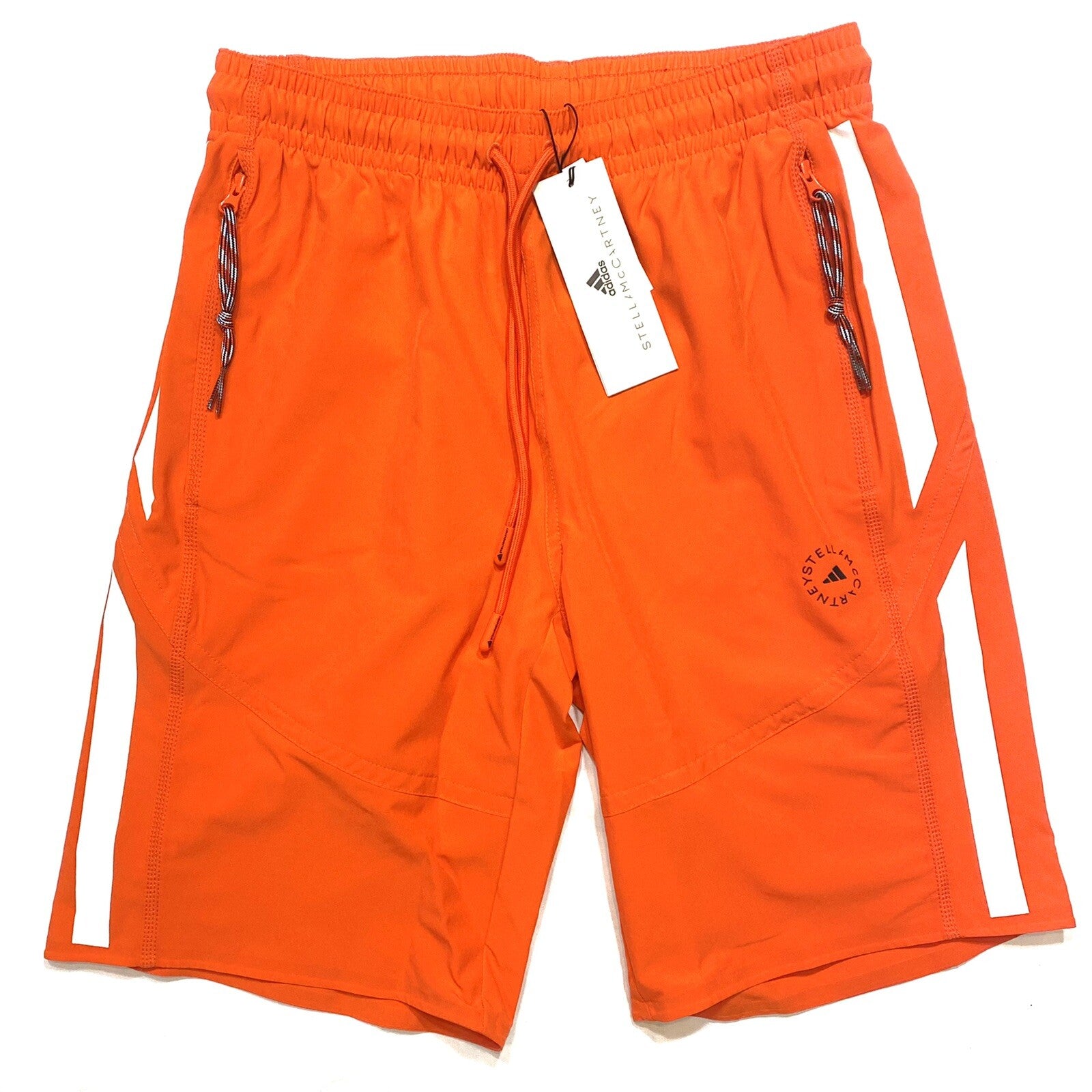 ADIDAS STELLA MCCARTNEY Womens Basketball Long Shorts Actora Orange (MSRP $100)