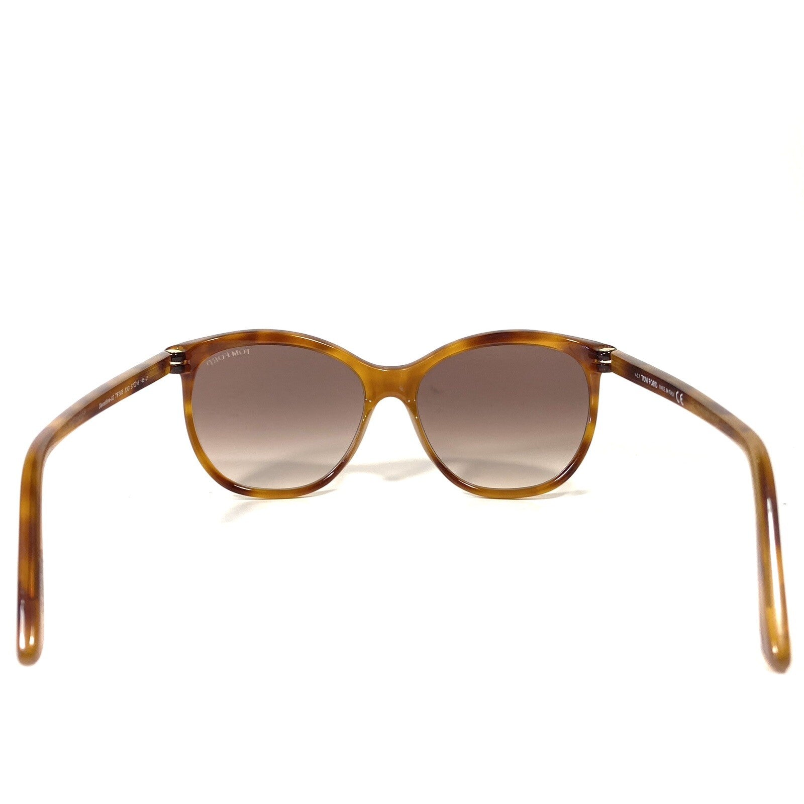 TOM FORD Womens TF568 53G Geraldine-02 Tortoise Sunglasses Brown (MSRP $450)