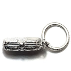 ALEXANDER MCQUEEN Brass Mini Union Jack Clutch Keychain Silver (MSRP $295)