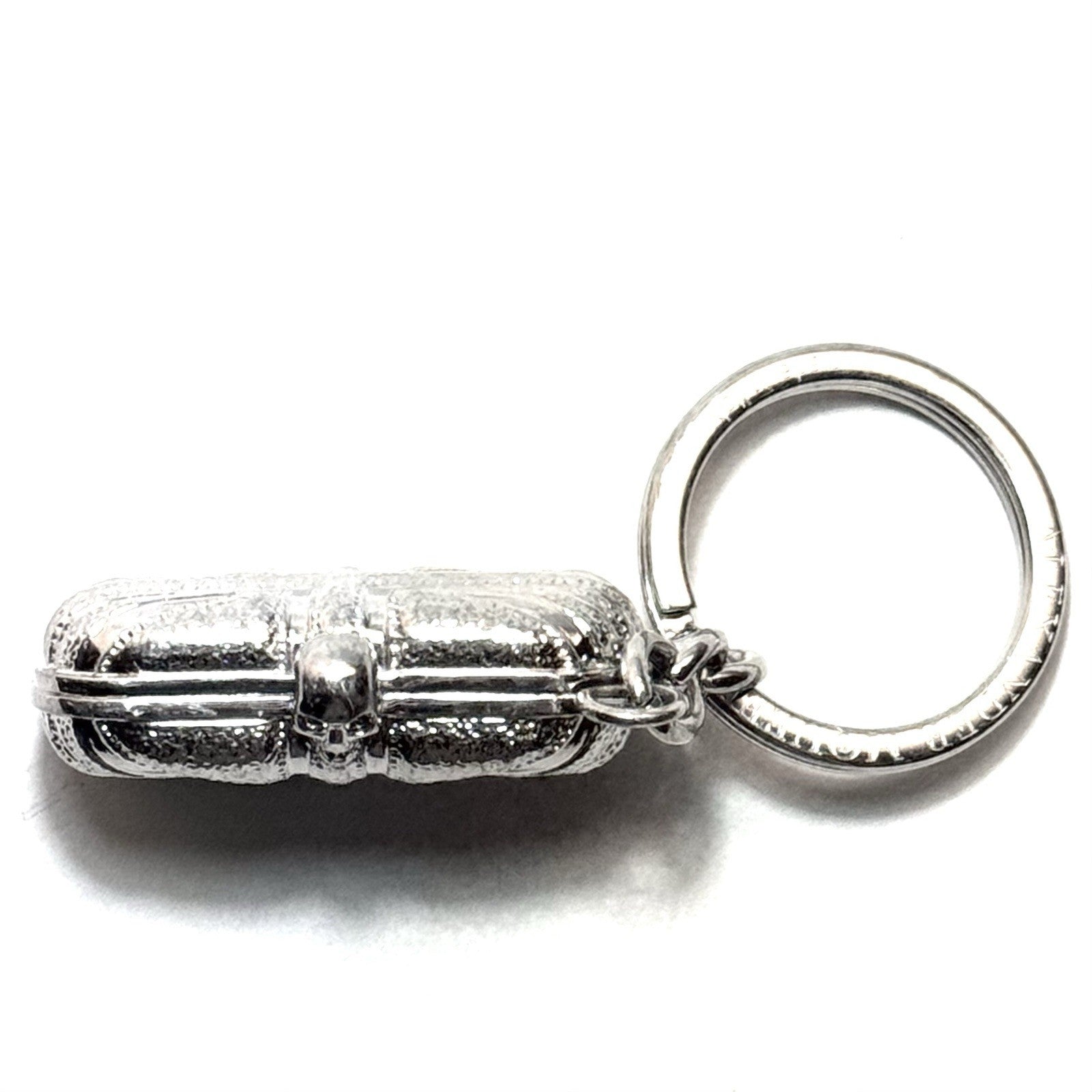 ALEXANDER MCQUEEN Brass Mini Union Jack Clutch Keychain Silver (MSRP $295)