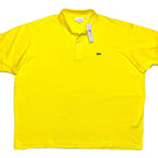 LACOSTE Mens Big Tall Logo Classic Pique Polo Shirt Yellow 4XL (MSRP $110)