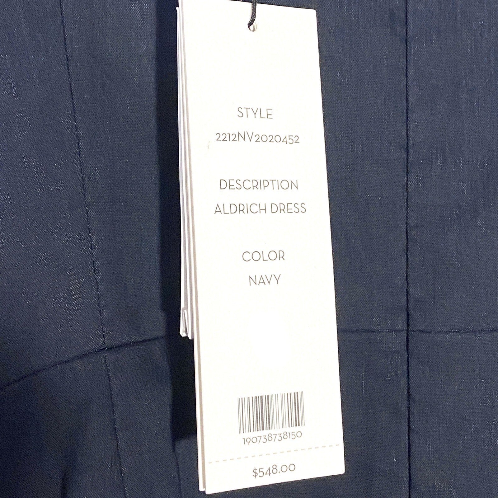 VERONICA BEARD Aldrich Button Linen Sleeveless Mini Dress Navy Blue (MSRP $548)