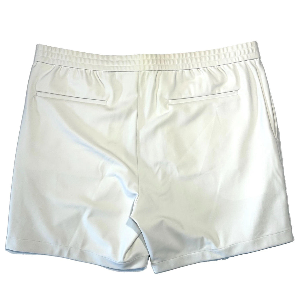 THEORY Mens Curtis Precision Ponte Stretch Shorts Light Cream White (MSRP $195)