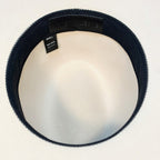 JANESSA LEONE Womens Wool Leather Buckle Trim Fedora Hat Beige S (MSRP $337)