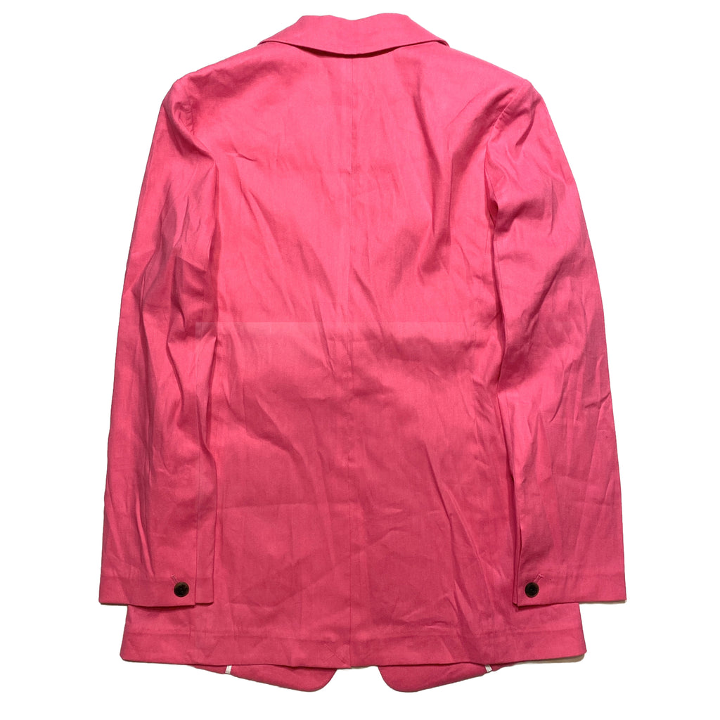 RAG & BONE Womens Charles Linen Long Blazer Jacket Magenta Pink (MSRP $550)