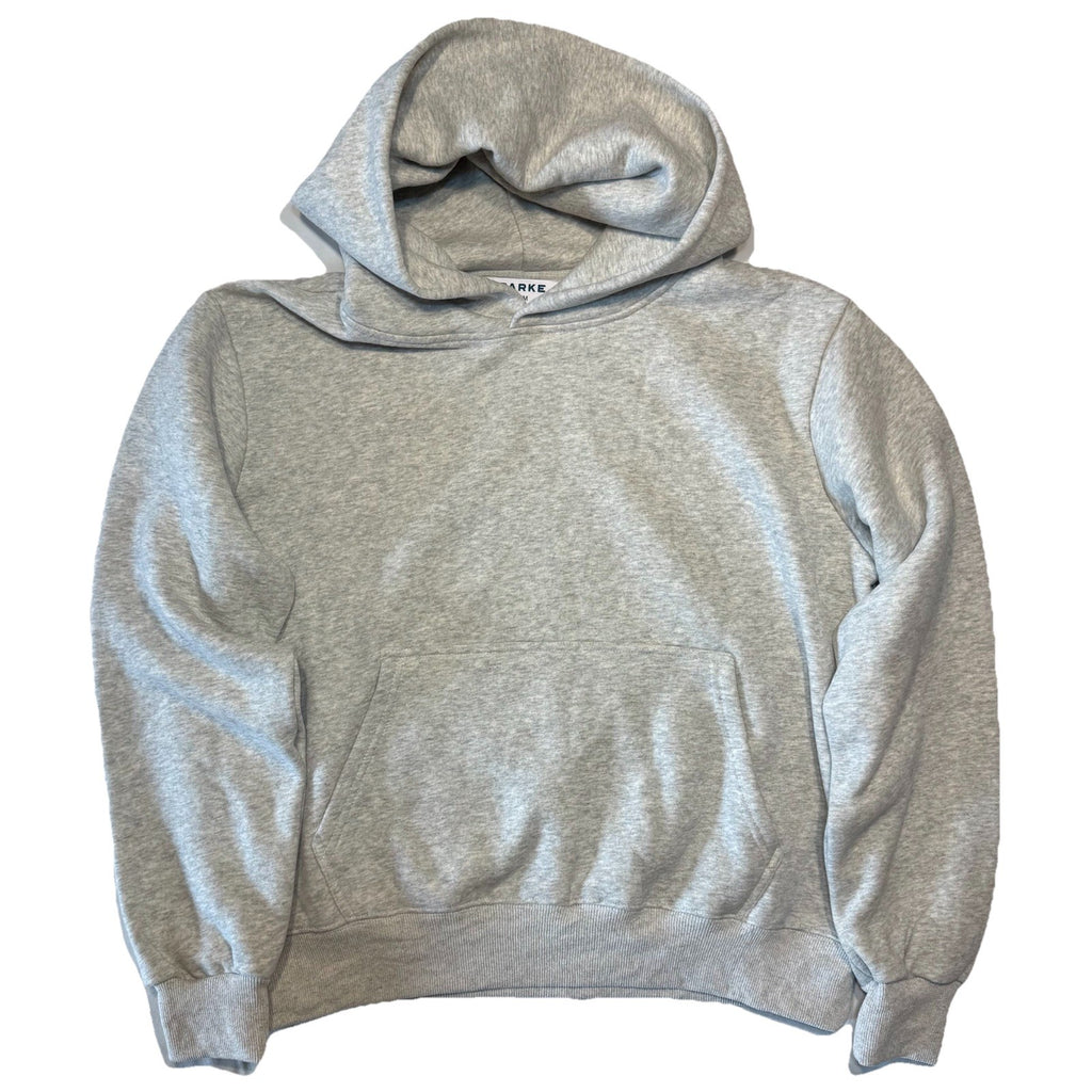 PARKE Womens Loves You Logo Graphic Hoodie Sweatshirt Heather Grey