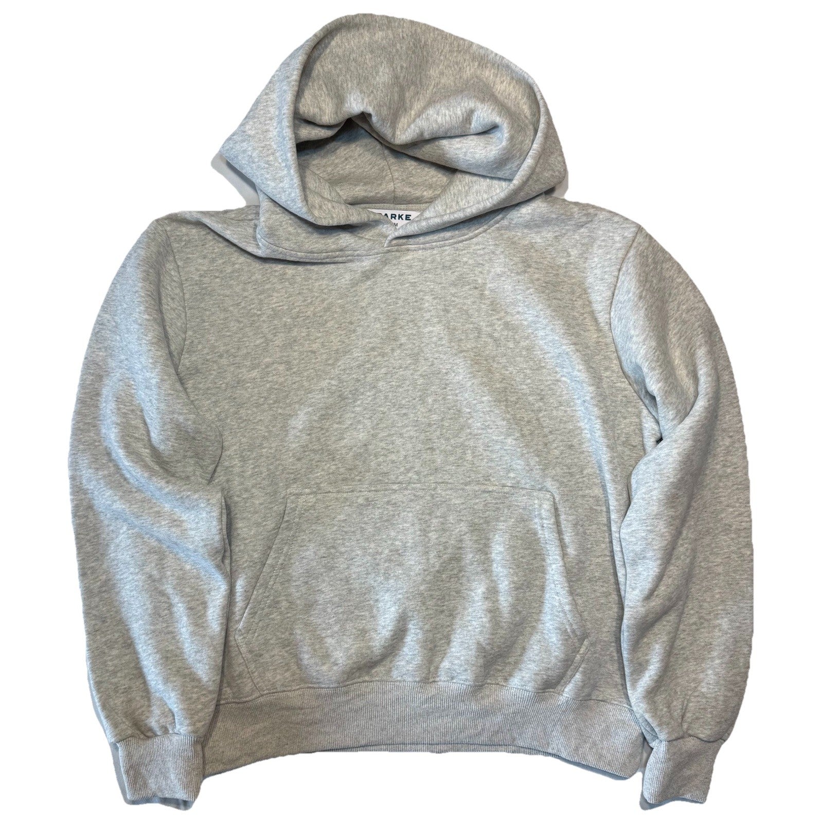 PARKE Womens Loves You Logo Graphic Hoodie Sweatshirt Heather Grey