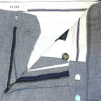 REISS Mens Joe Puppytooth Houndstooth Linen Trousers Pants Blue 30R (MSRP $195)
