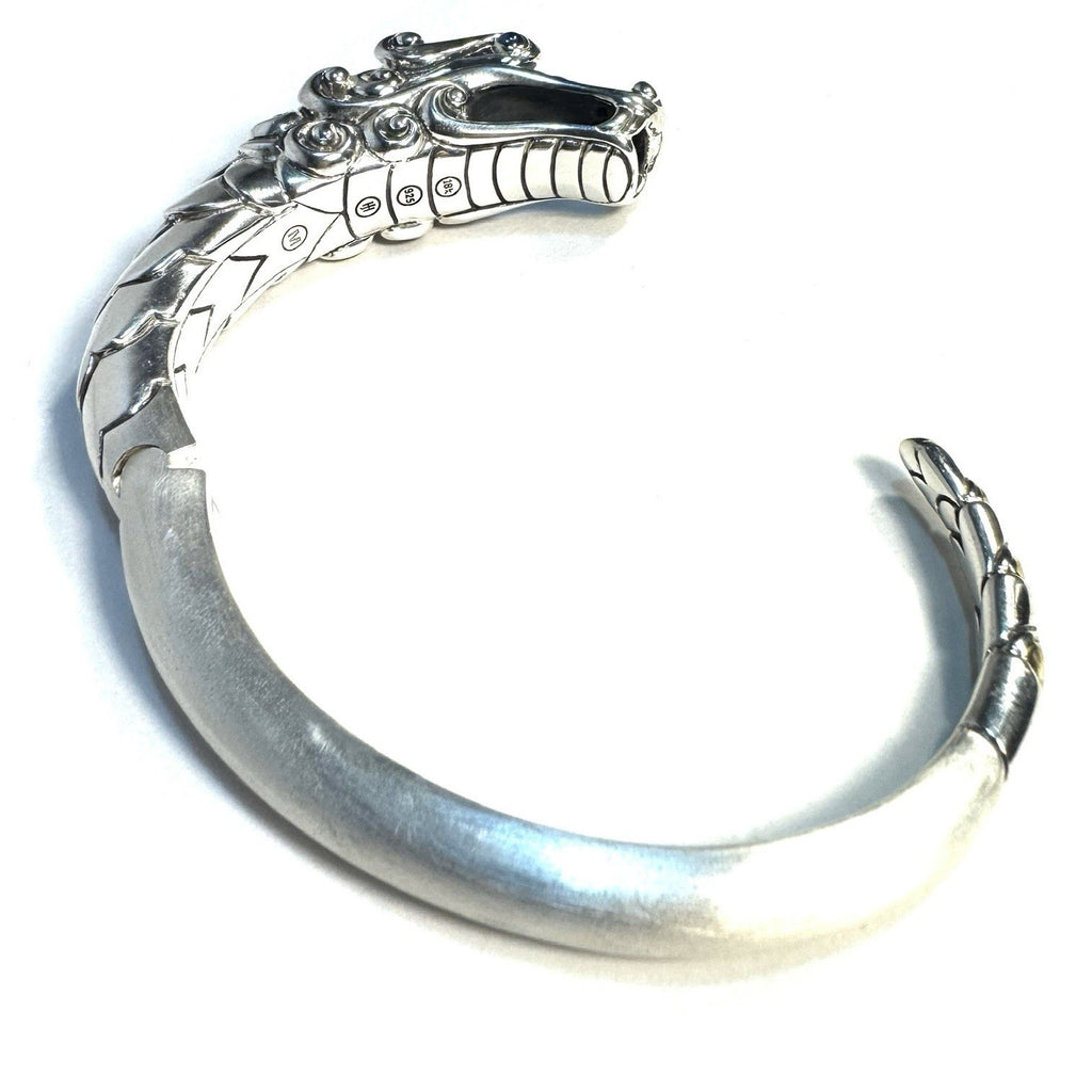 JOHN HARDY Womens 18k Gold .925 Silver Naga Dragon Cuff Bracelet M (MSRP $2,495)