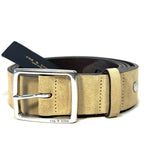 RAG & BONE Mens Rugged Suede Leather Belt Light Sand Beige (MSRP $198)
