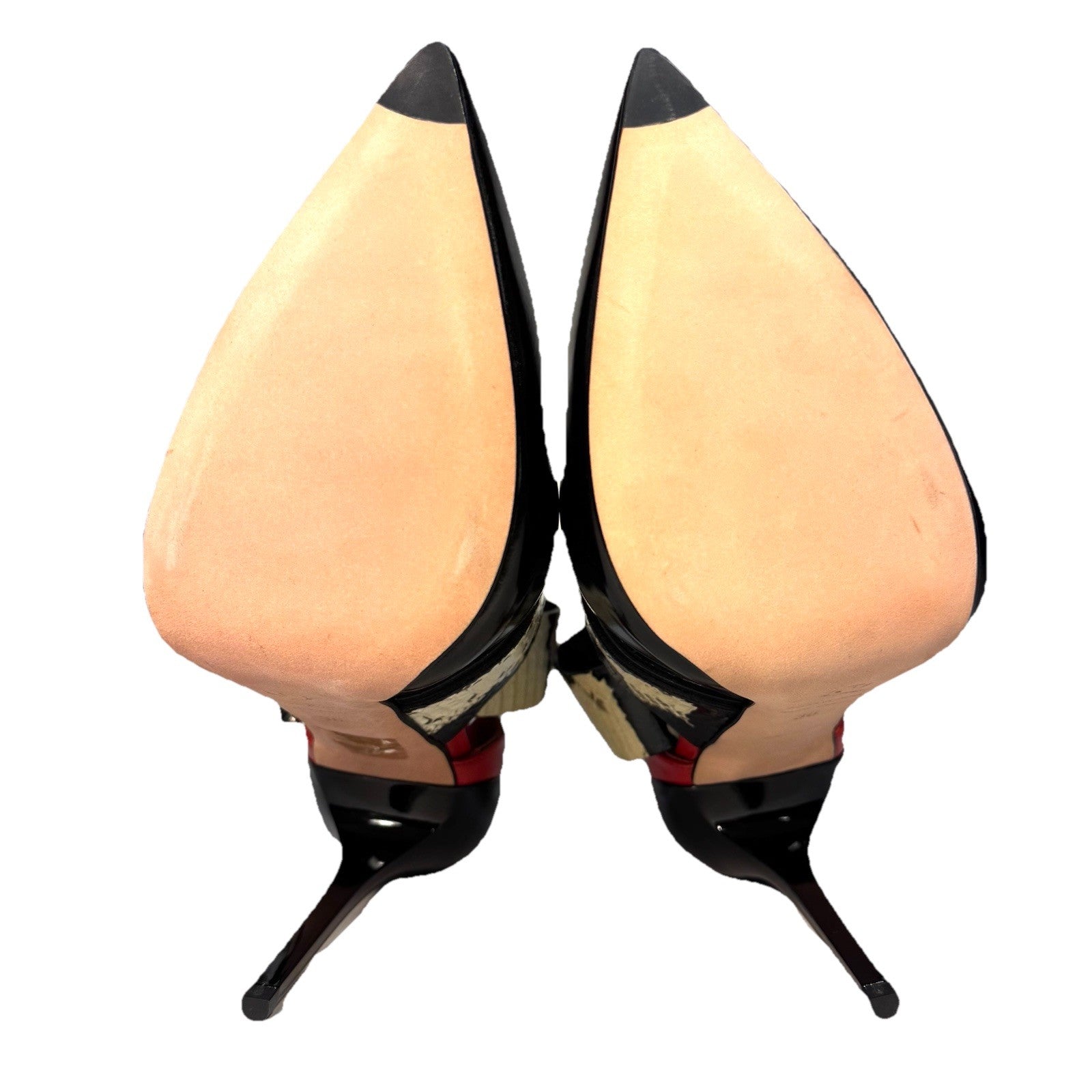 ALEXANDER MCQUEEN Womens Muscat Python Leather Heels Black Red 36 (MSRP $879)