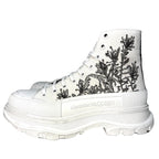 ALEXANDER MCQUEEN Mens Beaded Treadslick High Top Sneakers White 42 -MSRP $1,690