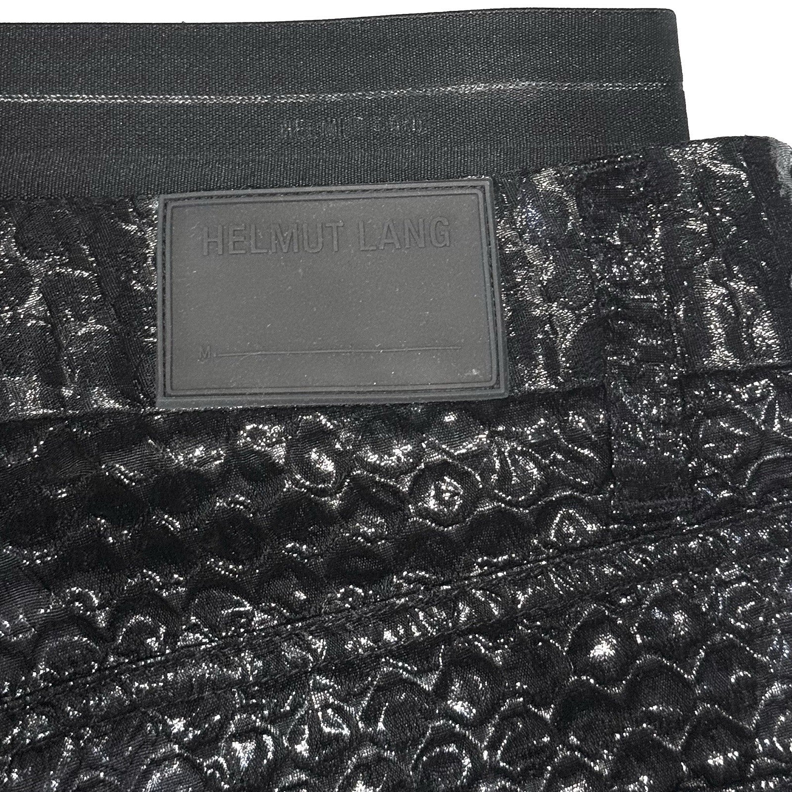 HELMUT LANG Mens Bubble Wrap Worker 5 Pocket Pants Black (MSRP $895)