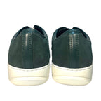 LANVIN Mens DDB1 Cap Toe Suede Leather Low Top Sneakers Ranger Green (MSRP $590)