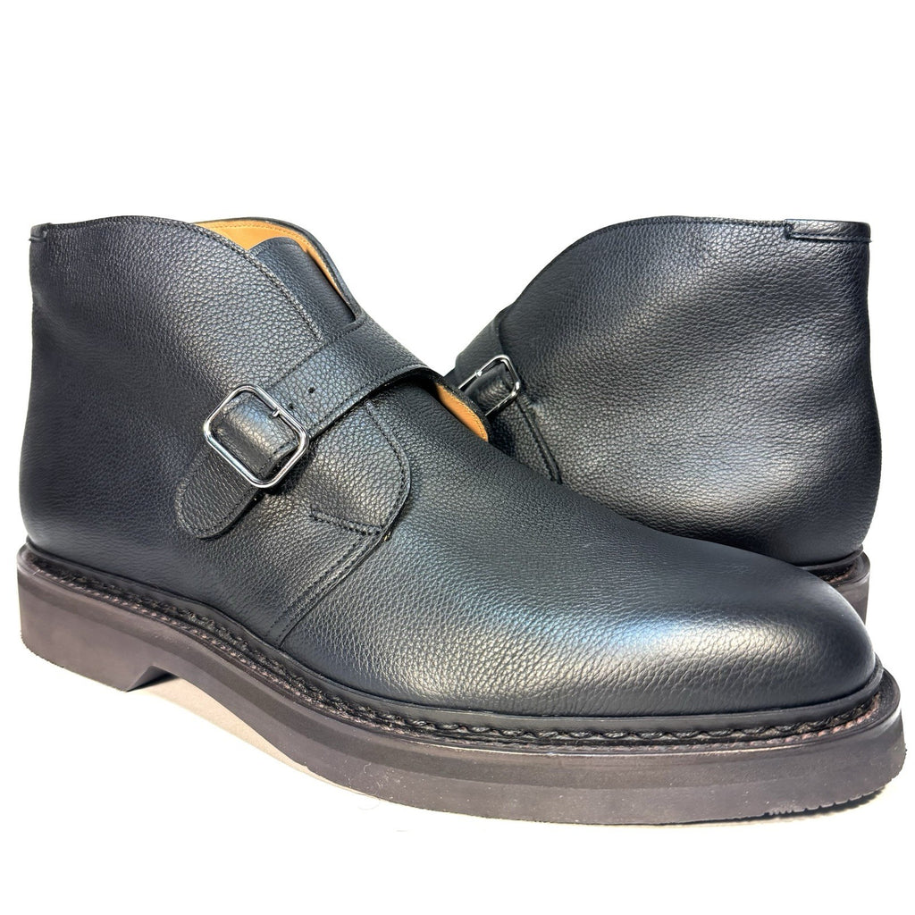 JOHN LOBB Mens Shoreditch Soft Grain Leather Chukka Boots Black 10 (MSRP $2,010)