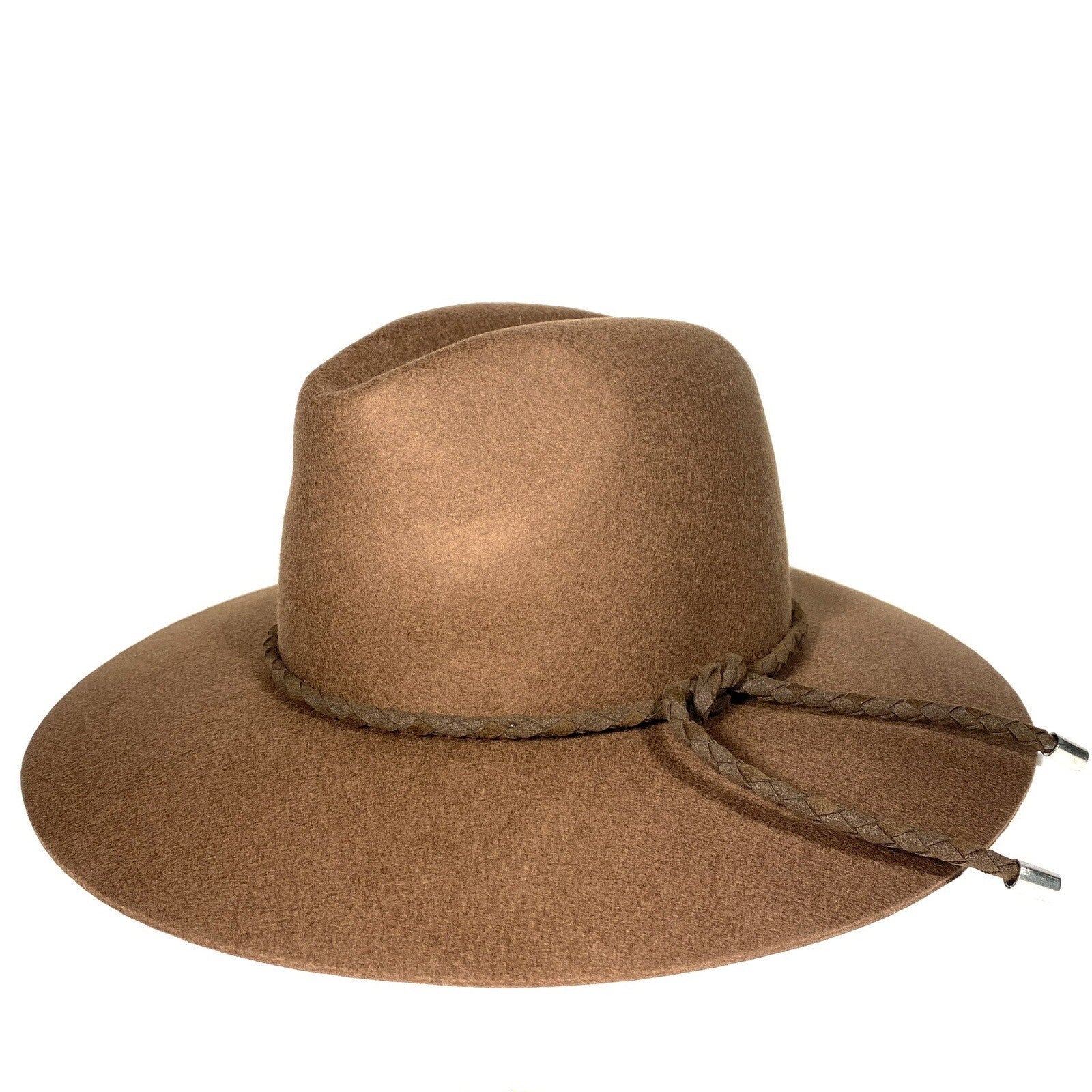 RAG & BONE Womens Valencia Wool Felt Fedora Hat Chestnut Brown (MSRP $295)