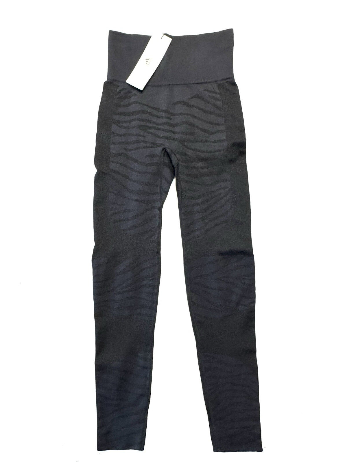 ADIDAS x STELLA MCCARTNEY Womens TPR Tiger Stripe Leggings Black XS (MSRP $140)