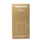 NESPRESSO Vertuo Gran Lungo Glass Coffee Cups Mugs and Spoons Set of 2