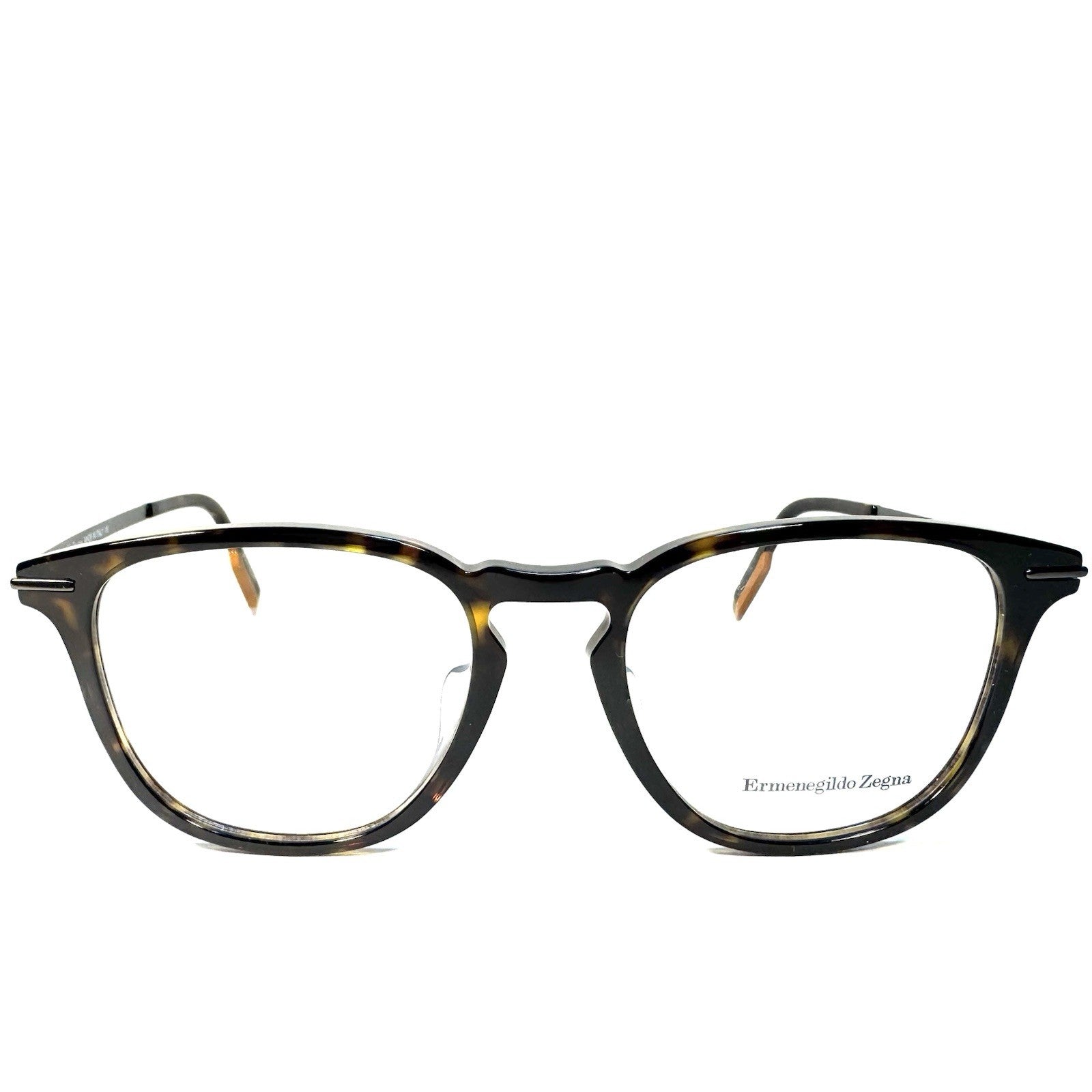 ERMENEGILDO ZEGNA Mens EZ5224 052 Round Eyeglasses Frames Tortoise (MSRP $275)