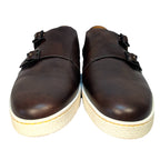JOHN LOBB Mens Holme Museum Leather Monkstrap Sneakers Brown 10 (MSRP $1,190)
