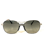 PERSOL Mens 2449 1074/71 Square Sunglasses Black Silver 56mm (MSRP $340)