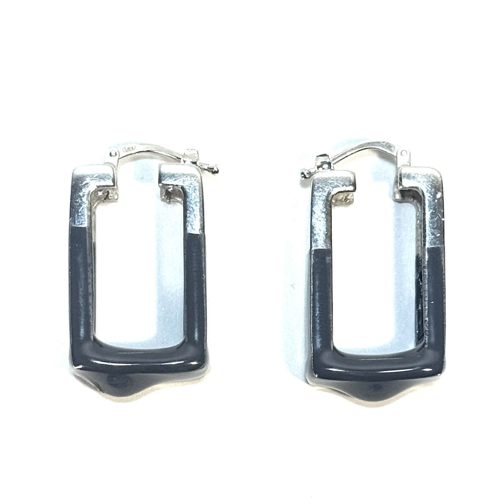 HERON PRESTON Womens Dip Dye Chain Earrings Silver Grey (MSRP $205)