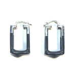 HERON PRESTON Womens Dip Dye Chain Earrings Silver Grey (MSRP $205)