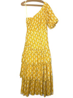 VERONICA BEARD Virginia Off Shoulder Floral Maxi Dress Sun Yellow (MSRP $798)