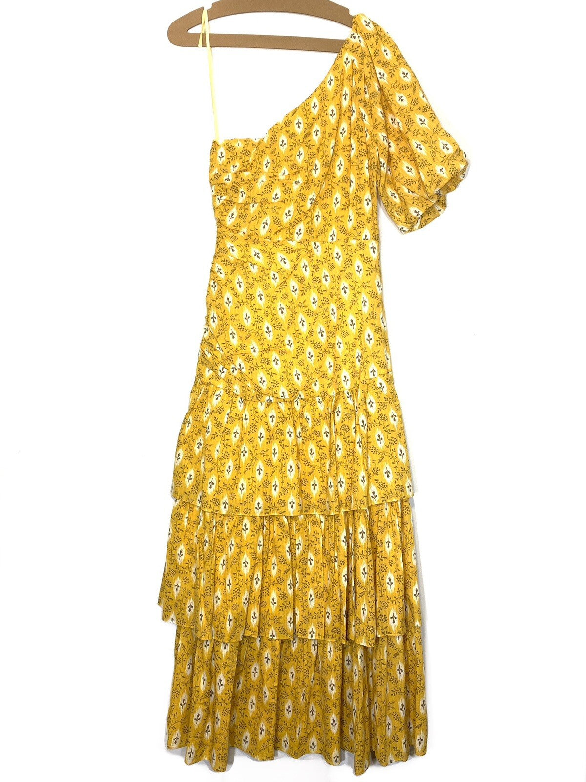 VERONICA BEARD Virginia Off Shoulder Floral Maxi Dress Sun Yellow (MSRP $798)