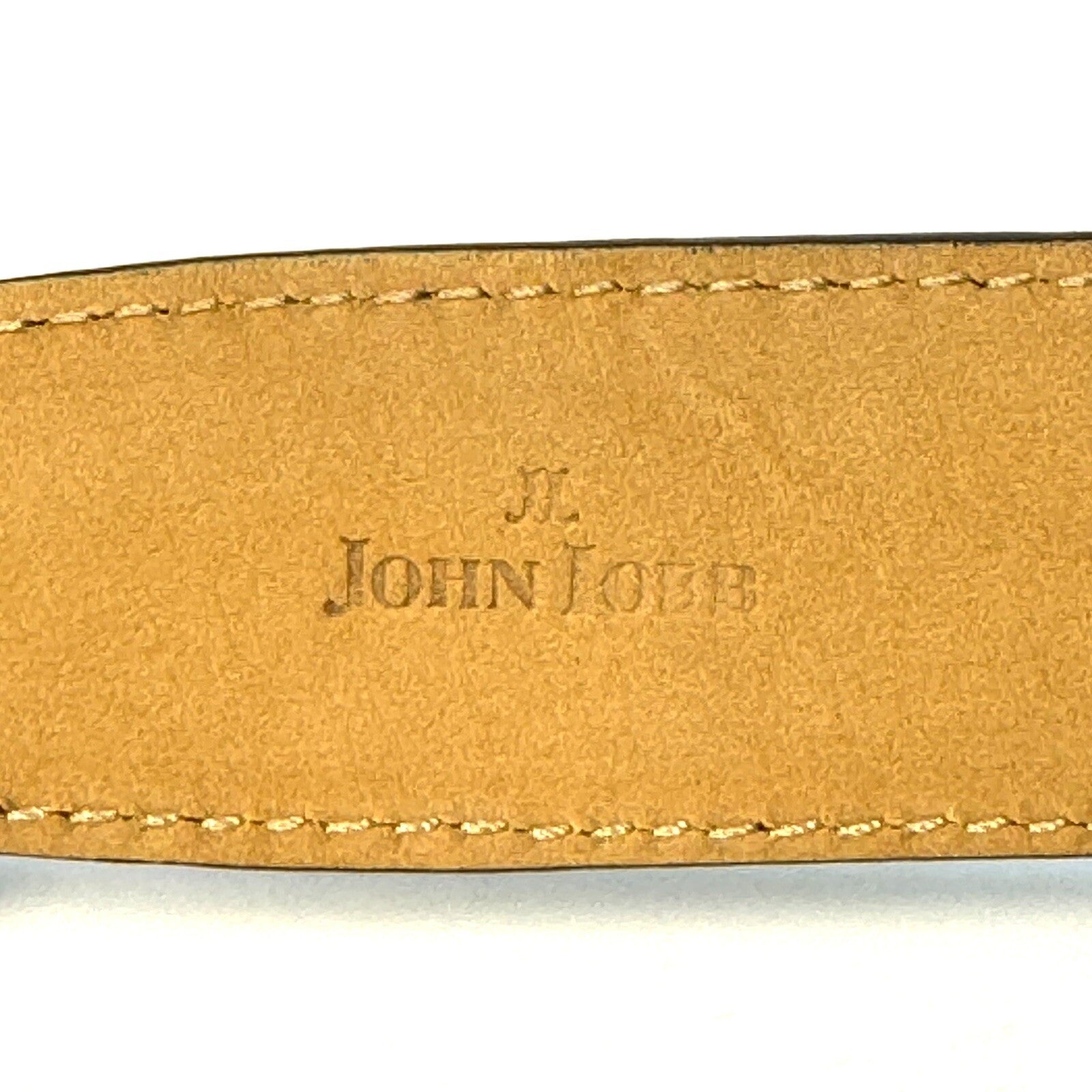 JOHN LOBB Mens Parisian 32mm Museum Calf Leather Belt Brown 120cm (MSRP $580)