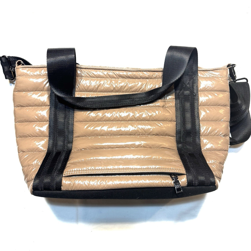 THINK ROYLN Jr. Jetset Wingman Tote Bag Glossy Caramel Tan (MSRP $158)