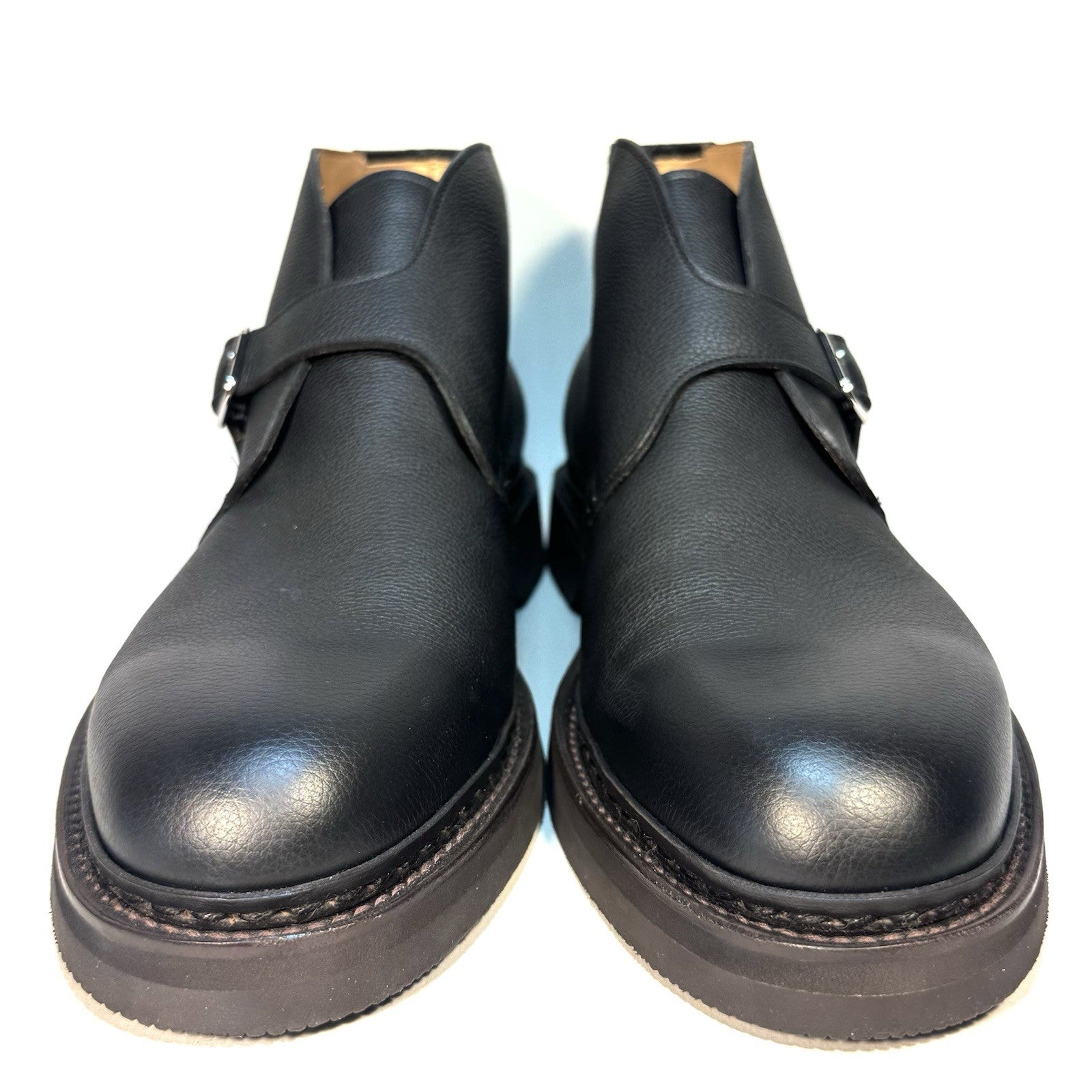 JOHN LOBB Mens Shoreditch Soft Grain Leather Chukka Boots Black 10 (MSRP $2,010)