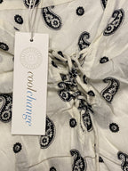 COOL CHANGE Womens Chloe Floral Paisley Rayon Tunic Dress White L