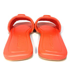 MARC JACOBS Womens J Logo Leather Slide Sandals Electric Orange 10 (MSRP $250)