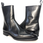 BALLY Scribe Mens Saltron Calf Leather Zip Chelsea Boots Black (MSRP $1,350)