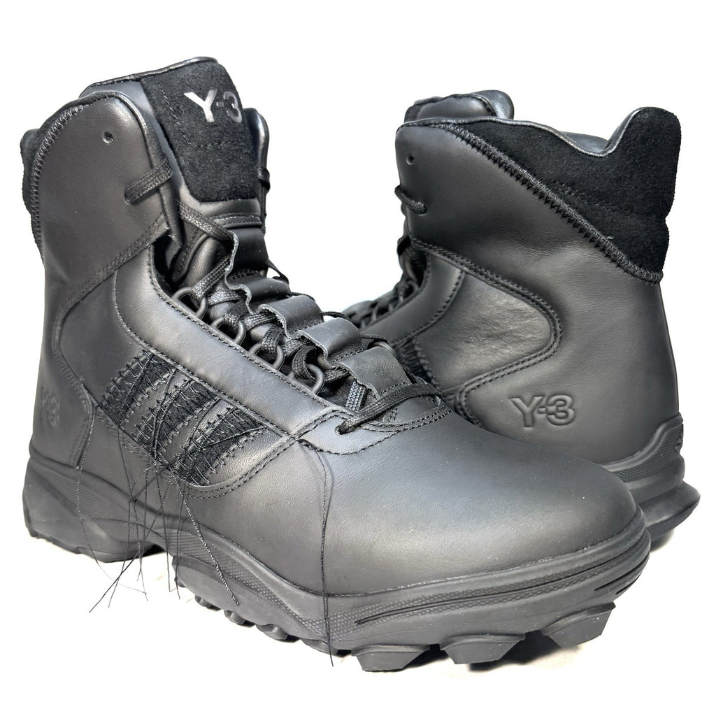 Y-3 Adidas Mens GSG9 Leather Lace Up High Top Sneaker Boots Black (MSRP $400)