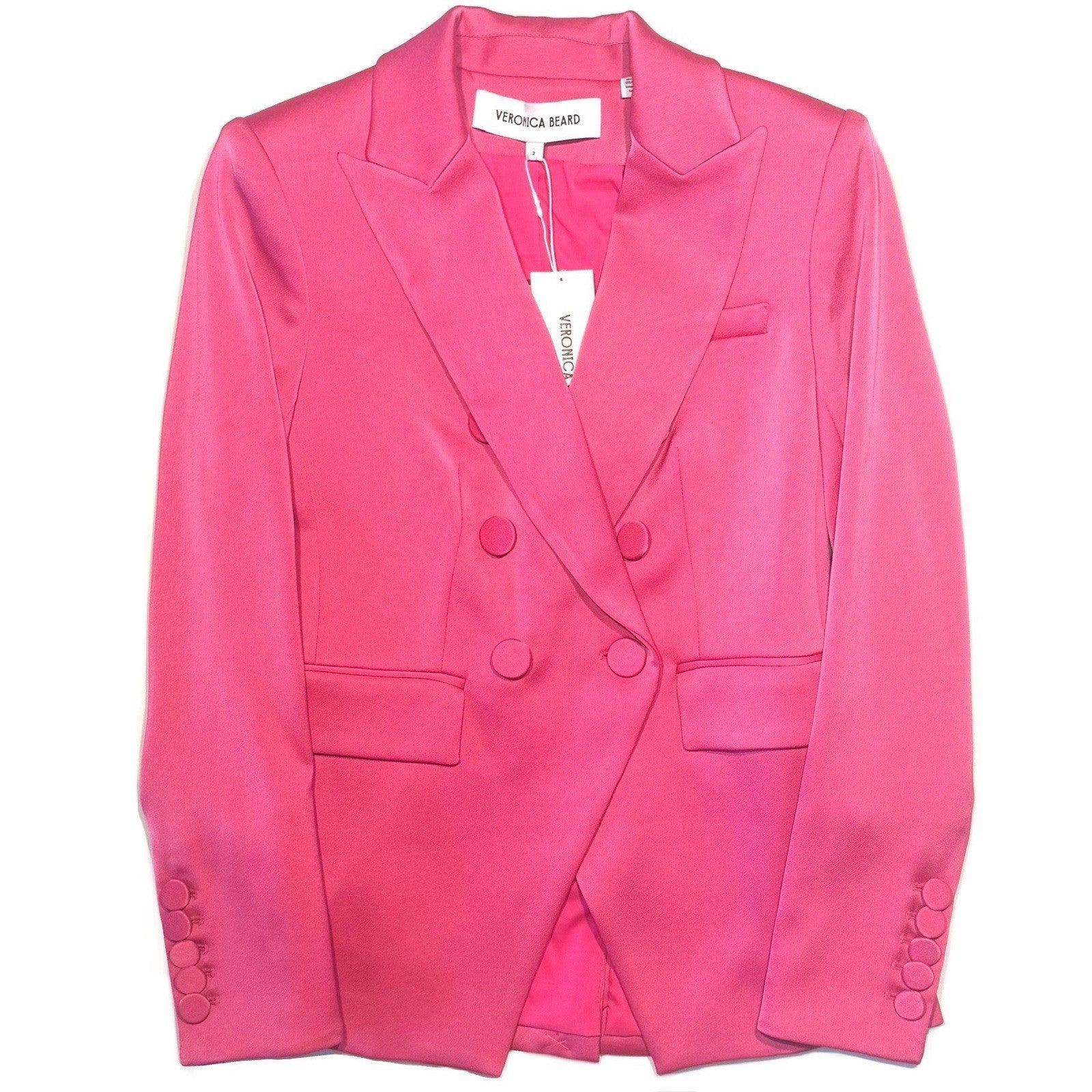 VERONICA BEARD Miller Dickey Double Breasted Blazer Jacket Pink (MSRP $598)