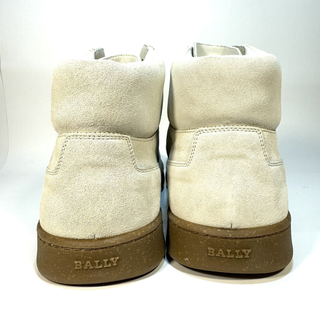 BALLY Mens Wiggles Suede Leather Mid Top Sneakers Dusty White 14 (MSRP $770)