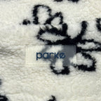 PARKE Womens Fleece Floral Pullover Jacket Ivory White (MSRP $165)