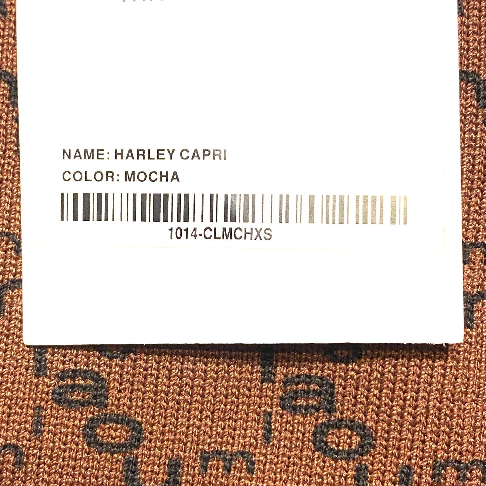 MIAOU Womens Logo Check Harley Capri Short Leggings Mocha Brown (MSRP $120)