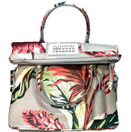 MAISON MARGIELA Womens 5AC Floral Leather Crossbody Bag Grey (MSRP $2,280)