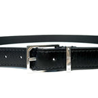 DUNHILL Mens 30mm TG Lock Buckle Calf Leather Belt Black 110 (MSRP $375)